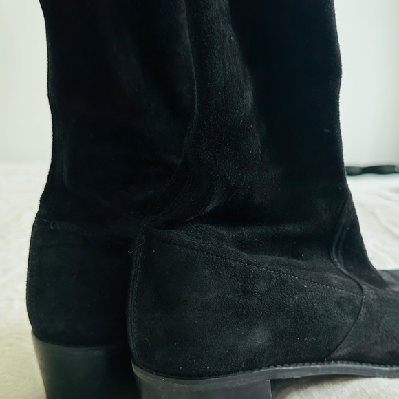 Stuart Weitzman Midland Over The Knee Boots Black Suede Leather Size US9 EUR39.5 - Picture 2 of 10